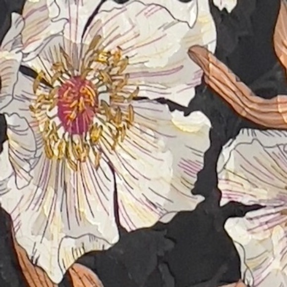 Band of Gypsies Collective Rho Black Floral‎ Slip Skirt Midi Large Pull On Charm - Picture 5 of 11